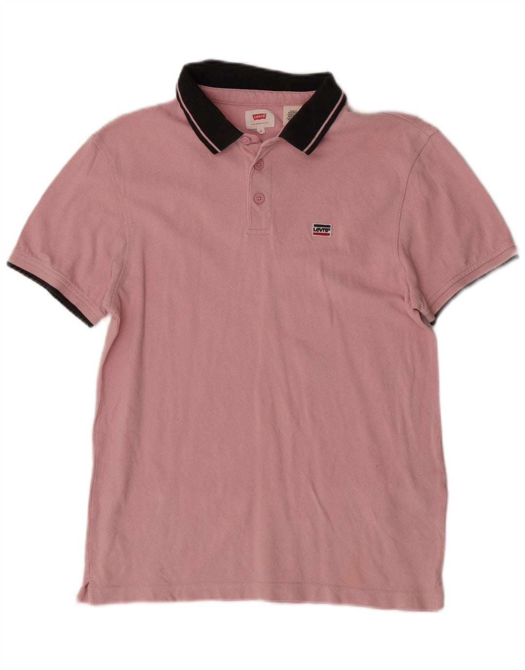 Polo Levi's da uomo piccola in cotone color block rosa