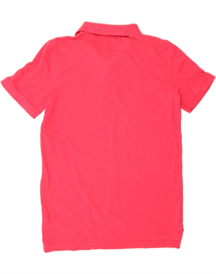 CREW CLOTHING Mens Polo Shirt Medium Pink Cotton Vintage Crew Clothing and Second-Hand Crew Clothing from Messina Hembry 