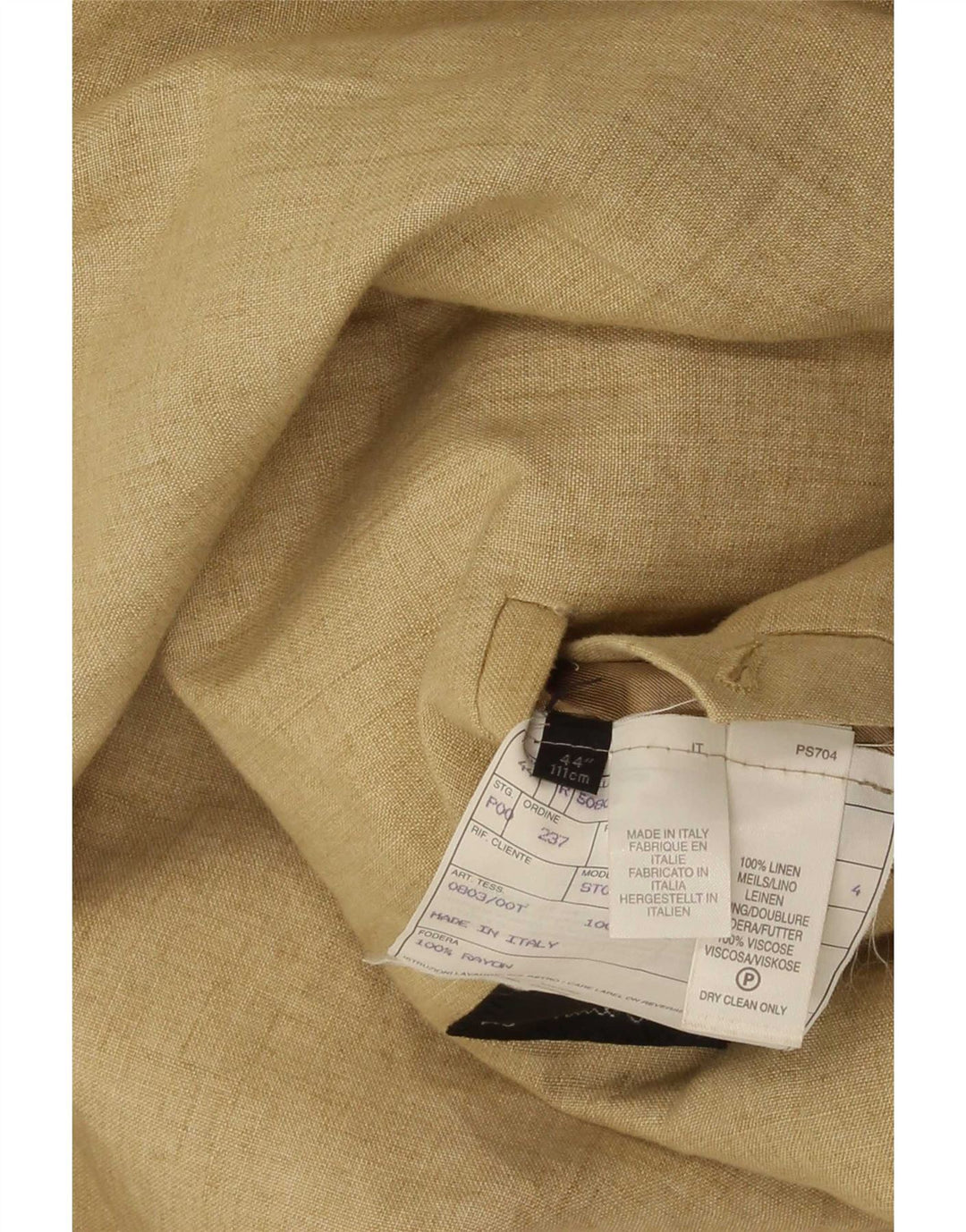 Giacca blazer a 3 bottoni da uomo Paul Smith UK 44 2XL Lino beige