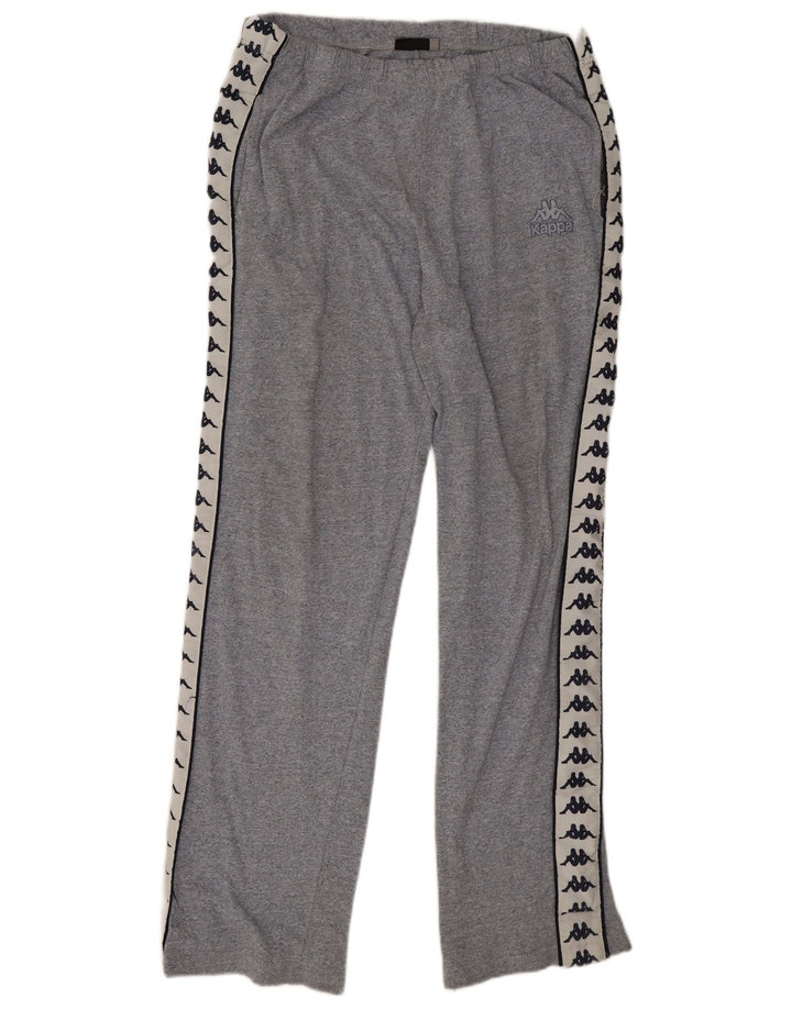 Pantaloni da tuta con grafica Kappa da uomo, grandi, in cotone color block grigio