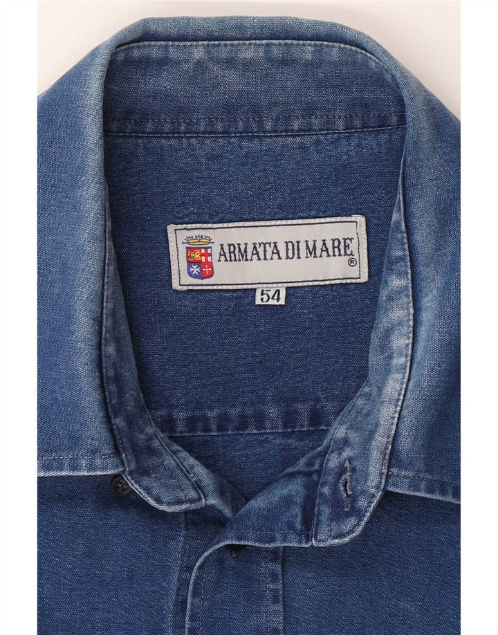Camicia in denim da uomo Armata Di Mare IT 54 XL Blu