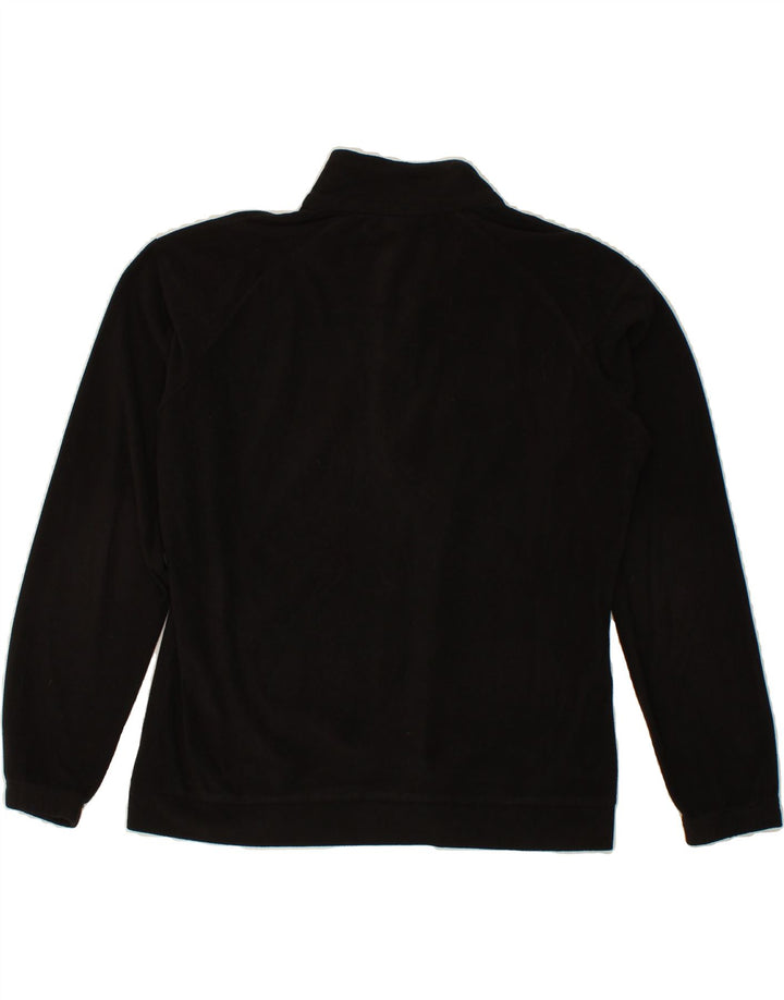 ASICS Womens Zip Neck Fleece Jumper UK 16 Large Black Polyester Vintage Asics and Second-Hand Asics from Messina Hembry 