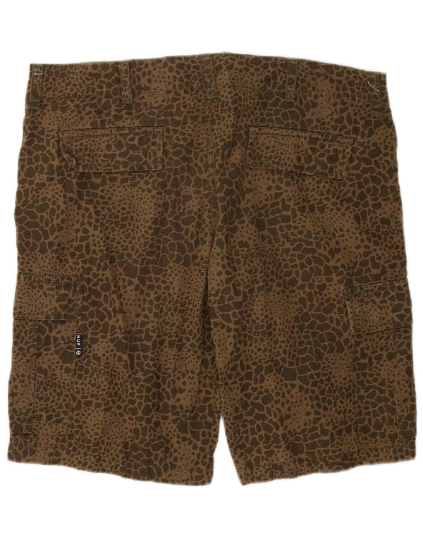 Pantaloncini cargo da uomo HUF W34 Large Khaki Animal Print Cotton