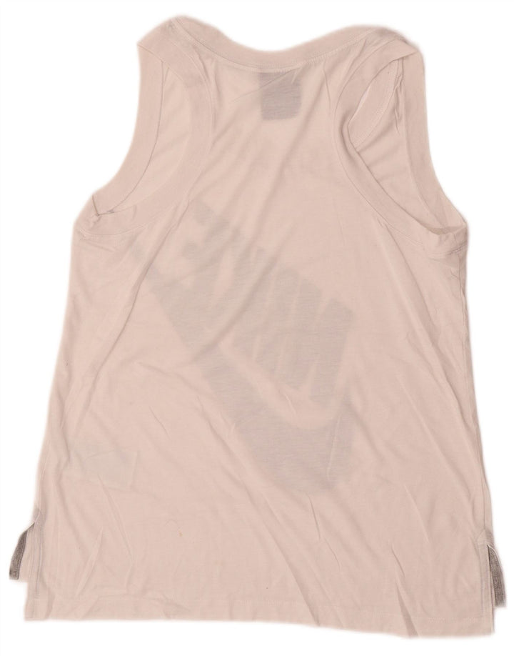 Nike - Canotta grafica da donna, top UK 14, grande, poliestere bianco, sportivo