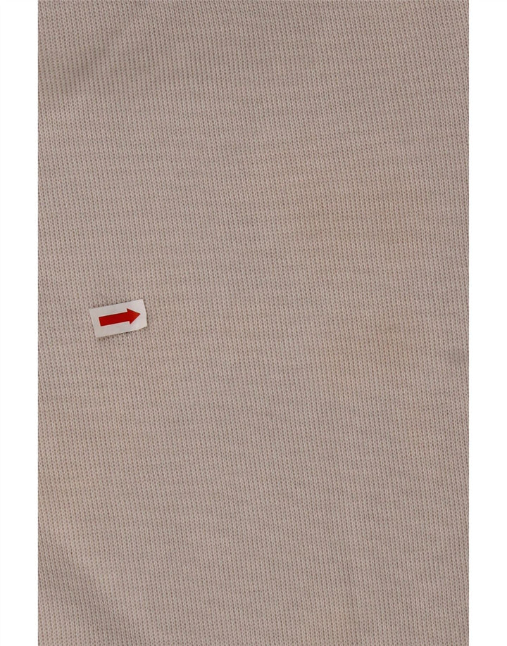 Top HUGO BOSS da uomo a maniche lunghe XL in cotone color block bianco sporco