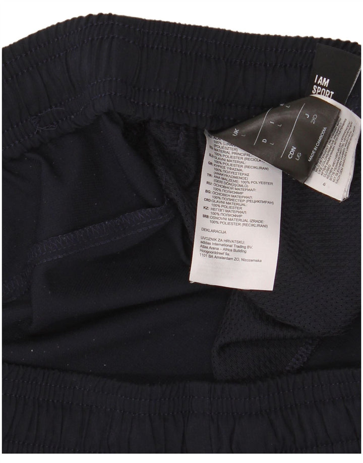 Pantaloni da tuta da uomo Adidas Large in poliestere blu navy