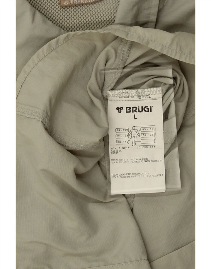 BRUGI Mens Shirt Large Grey Polyamide Vintage Brugi and Second-Hand Brugi from Messina Hembry 
