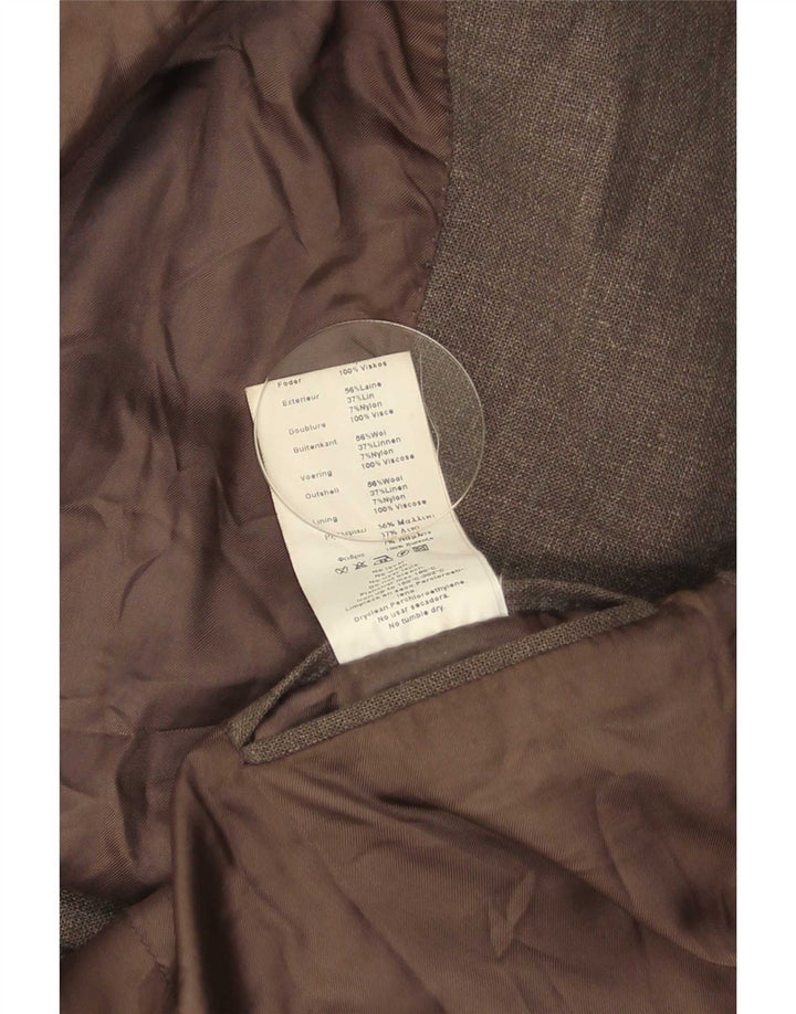 Giacca blazer da uomo a 3 bottoni Massimo Dutti EU 46 piccola lana grigia