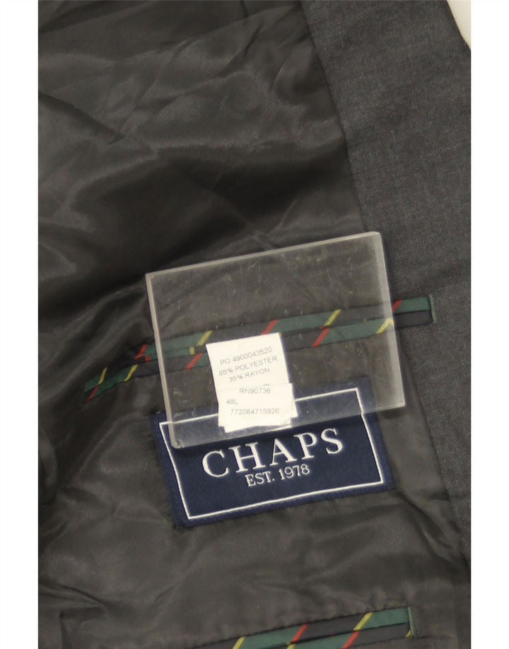 Giacca blazer a 2 bottoni da uomo Chaps UK 48 4XL Poliestere grigio