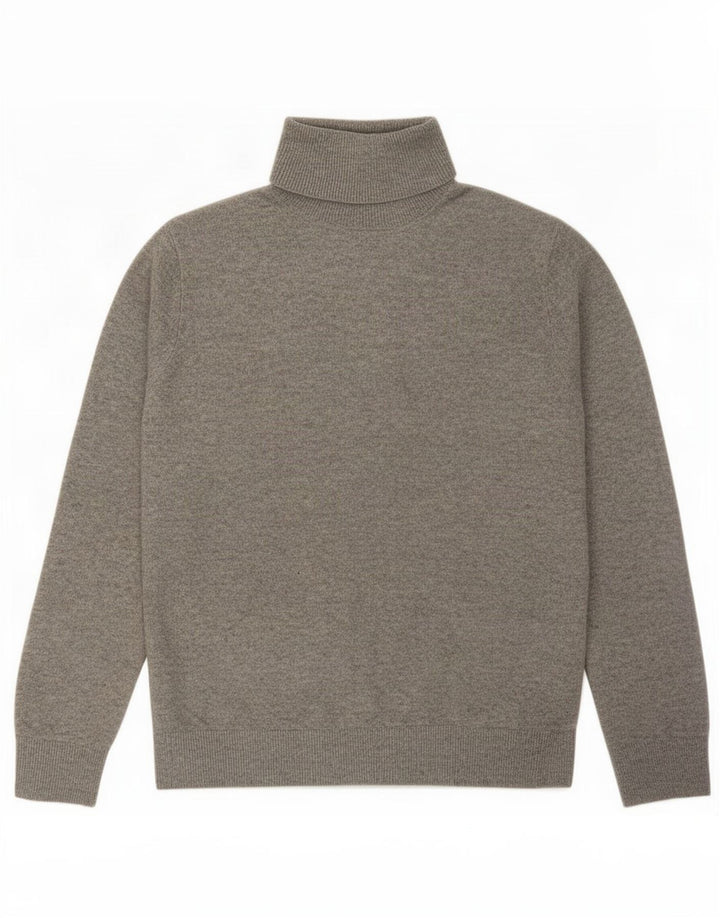 Maglione maglione oversize da donna Marks & Spencer con collo alto UK 10 piccolo grigio