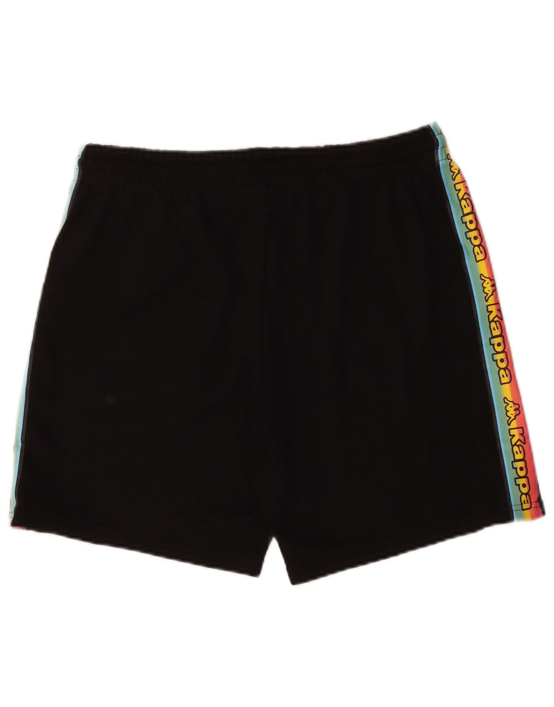 Pantaloncini sportivi grafici da uomo Kappa in cotone color block medio nero