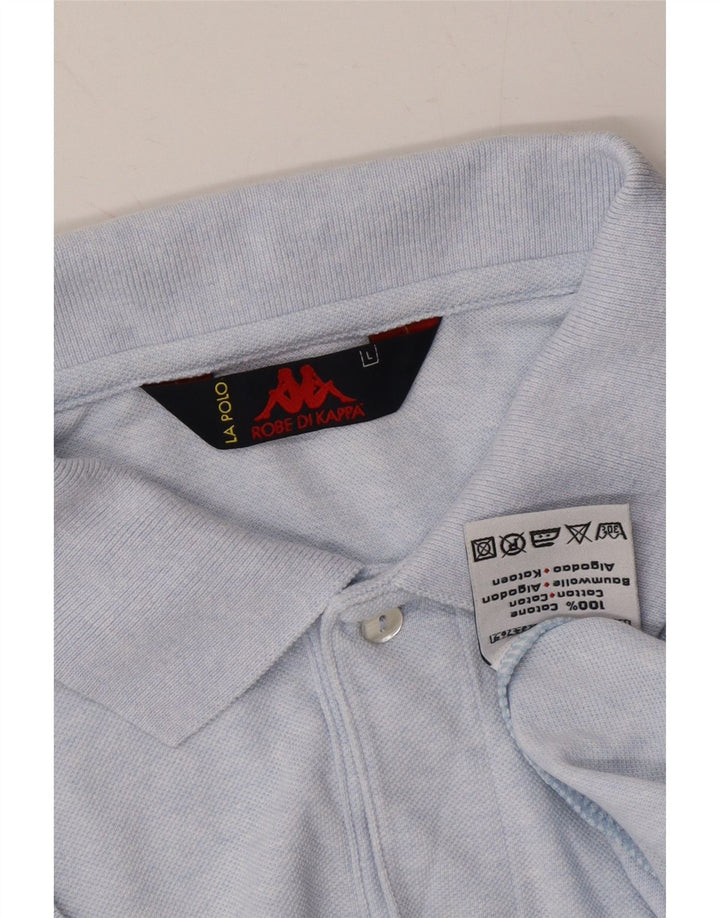 KAPPA Mens Polo Shirt Large Blue Cotton Vintage Kappa and Second-Hand Kappa from Messina Hembry 