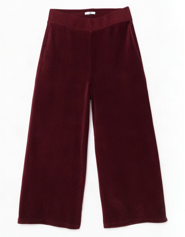Pantaloni da tuta da donna Marks & Spencer a gamba larga UK 16 Large Borgogna