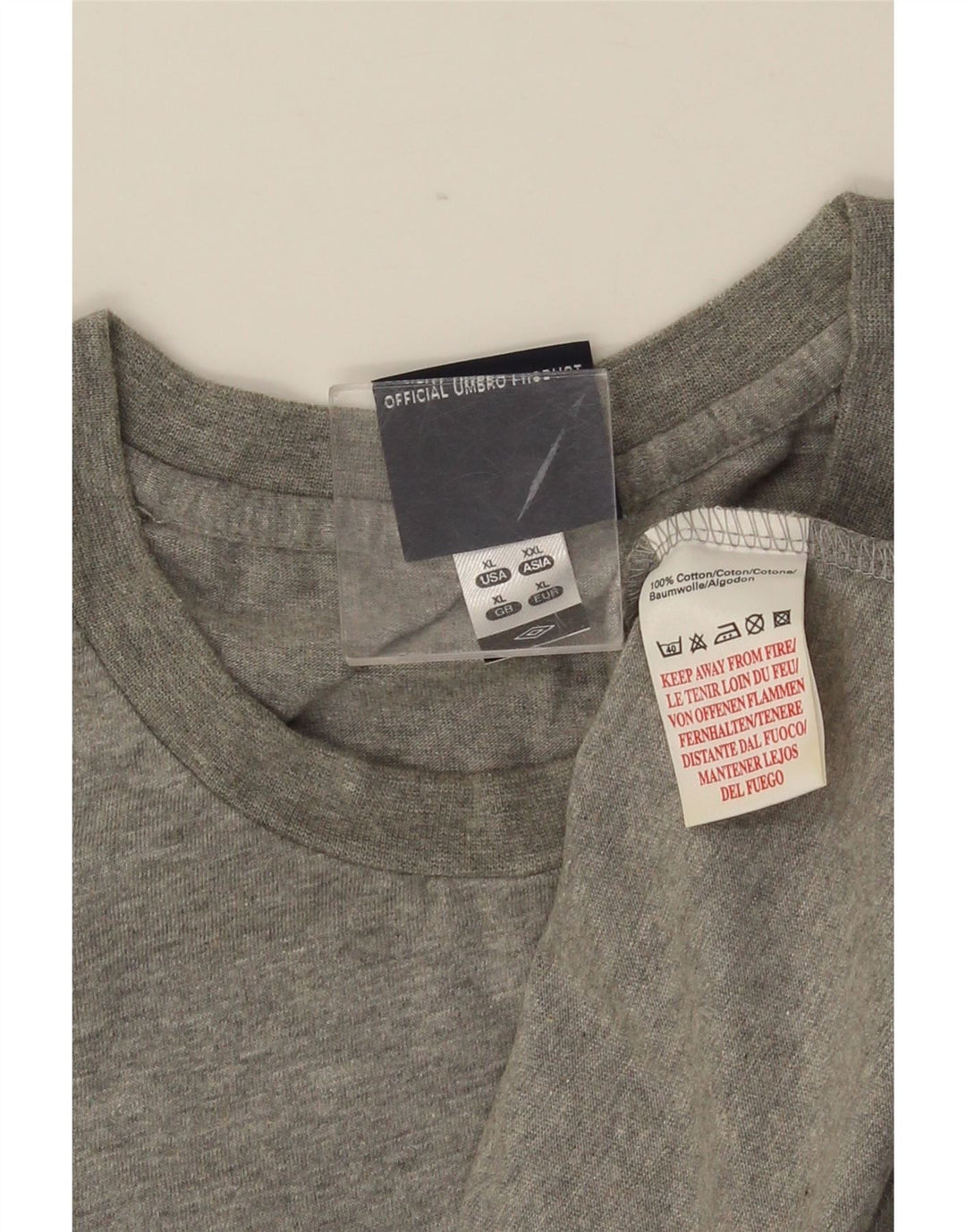 Canotta grafica da uomo UMBRO XL in cotone grigio