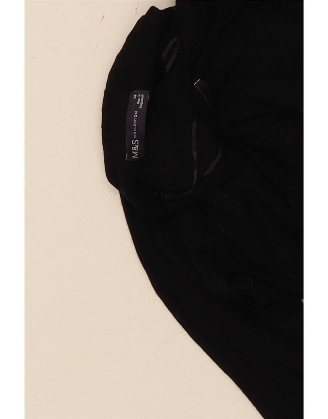 Top corto da donna Marks & Spencer manica lunga UK 14 medio nero