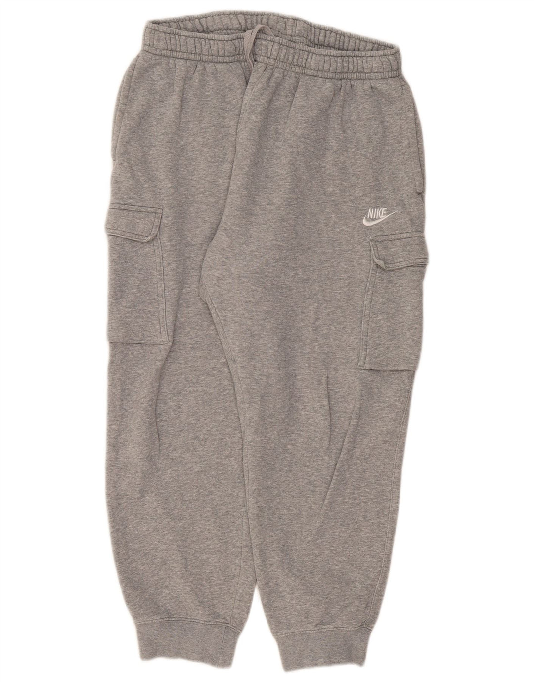 Pantaloni della tuta cargo Nike da uomo, pantaloni da jogging, grandi, in cotone grigio