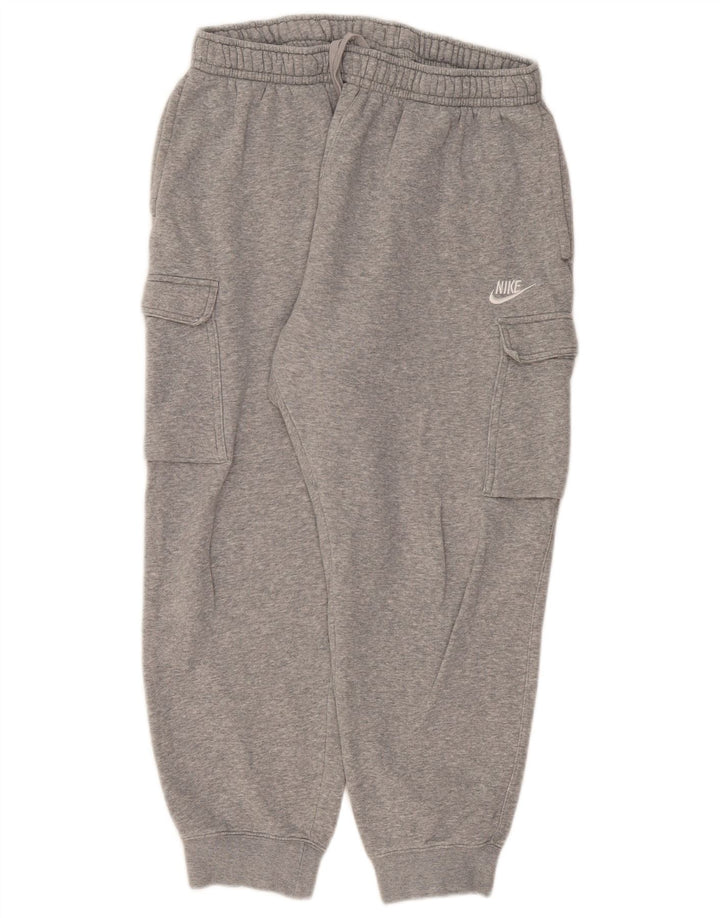 Pantaloni della tuta cargo Nike da uomo, pantaloni da jogging, grandi, in cotone grigio