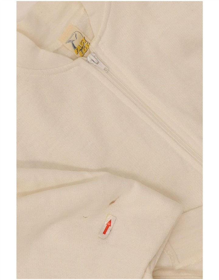 Giacca da ginnastica vintage da uomo in cotone bianco medio