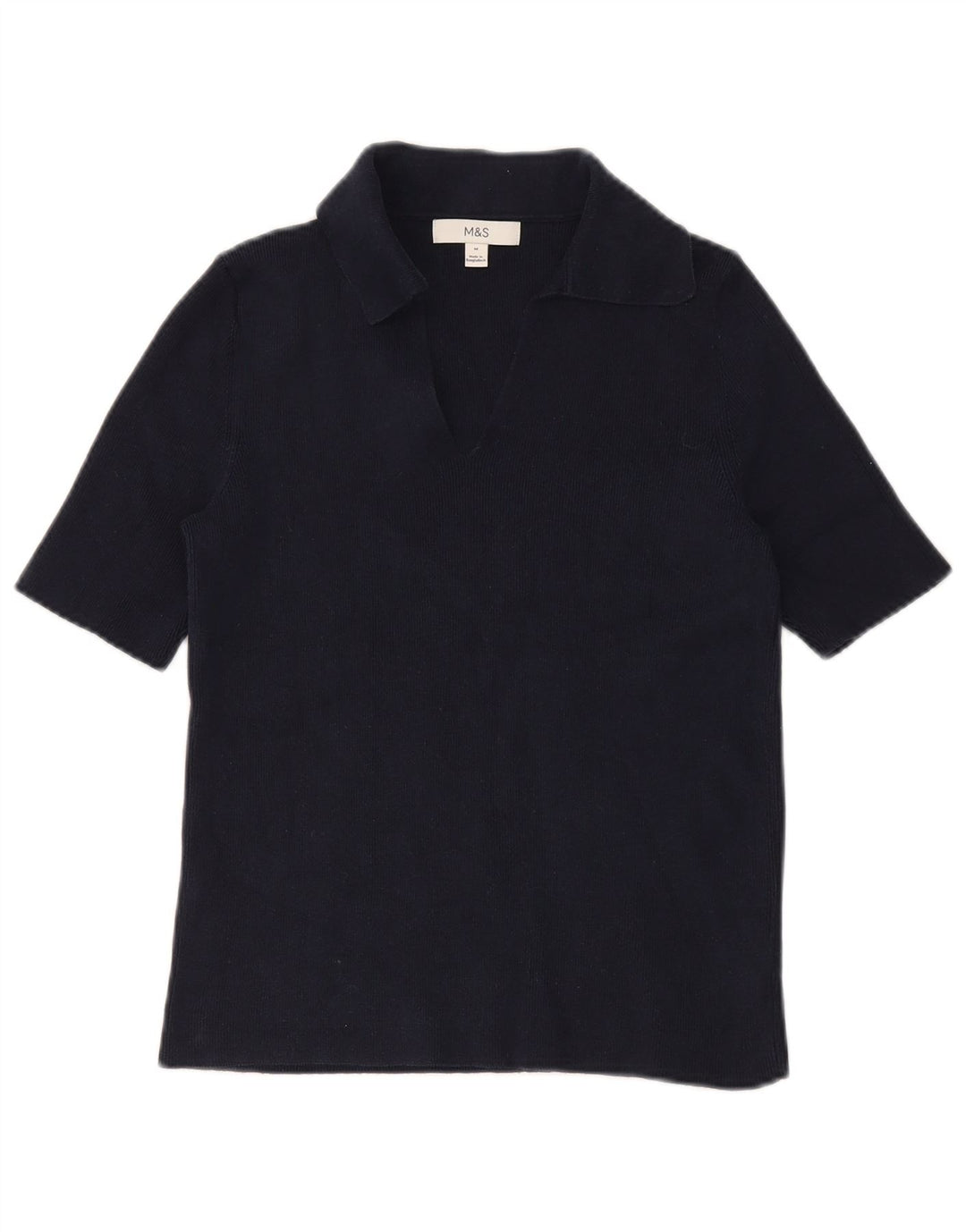Polo da donna Marks & Spencer UK 12 cotone blu navy medio