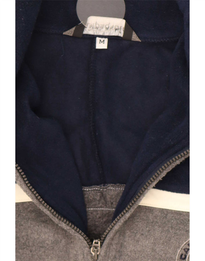 Maglione in pile da uomo Campagnolo con zip e collo in poliestere color block grigio medio