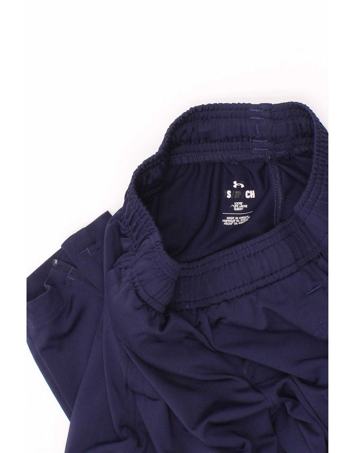 Pantaloni da tuta da ragazzo Under Armour 7-8 anni Small Blu Navy Colourblock