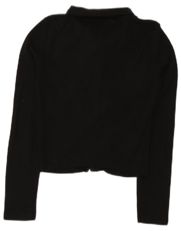 Zara Womens Crop Cardigan Top UK 8 Small Black