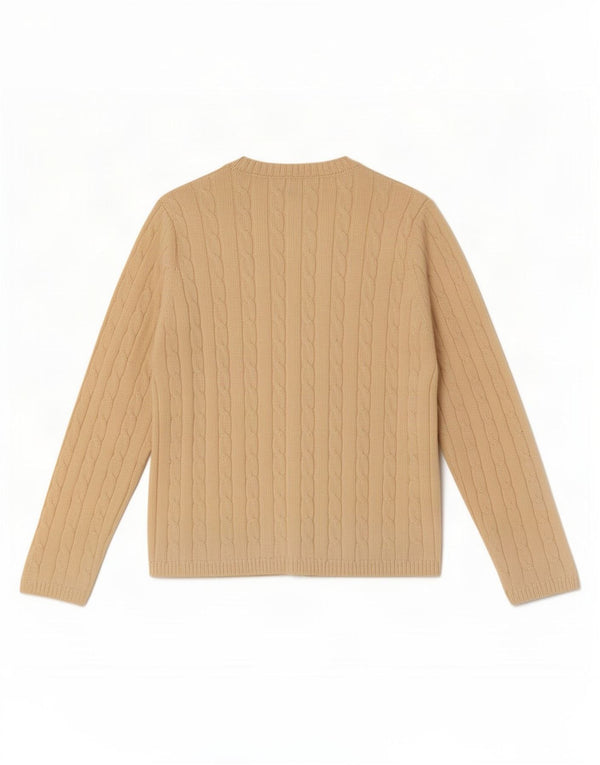 Maglione cardigan da donna Marks & Spencer UK 12 Cotone beige medio