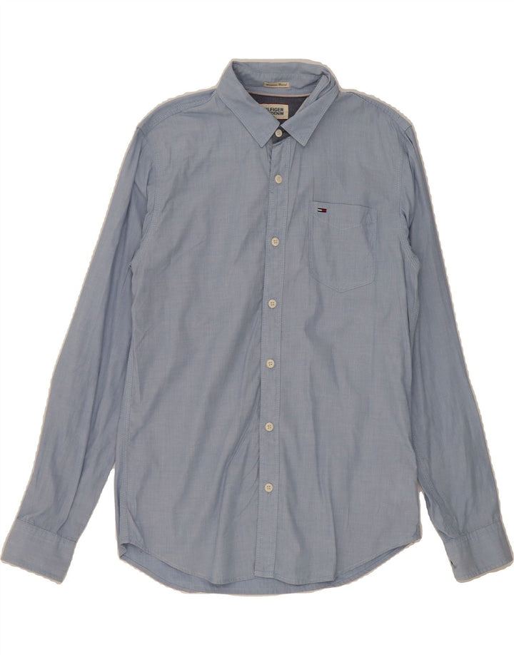 TOMMY HILFIGER Mens Shirt Medium Blue Cotton Vintage Tommy Hilfiger and Second-Hand Tommy Hilfiger from Messina Hembry 