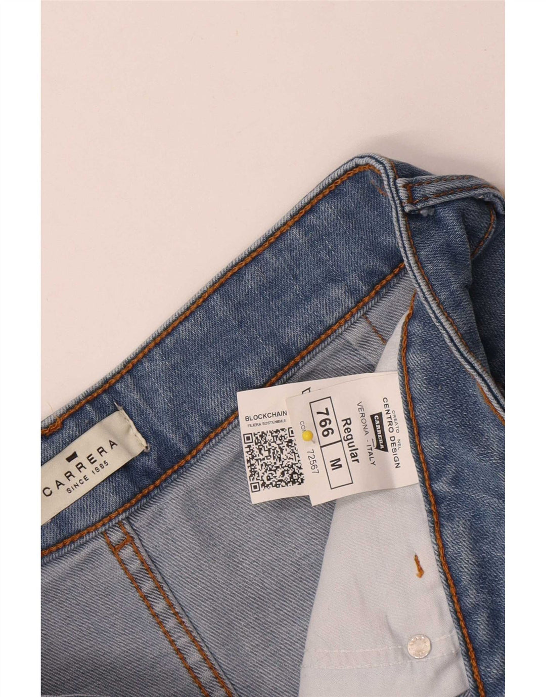 Gonna in denim da donna Carrera media W30 cotone blu