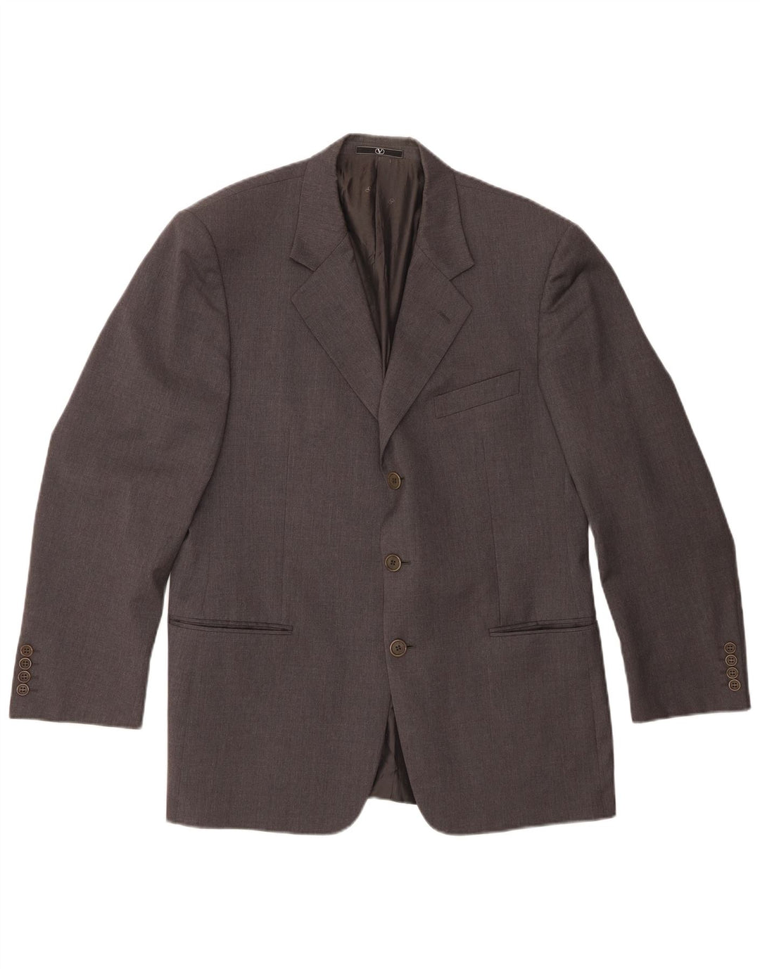 VALENTINO Mens 3 Button Blazer Jacket IT 52 XL Grey Wool