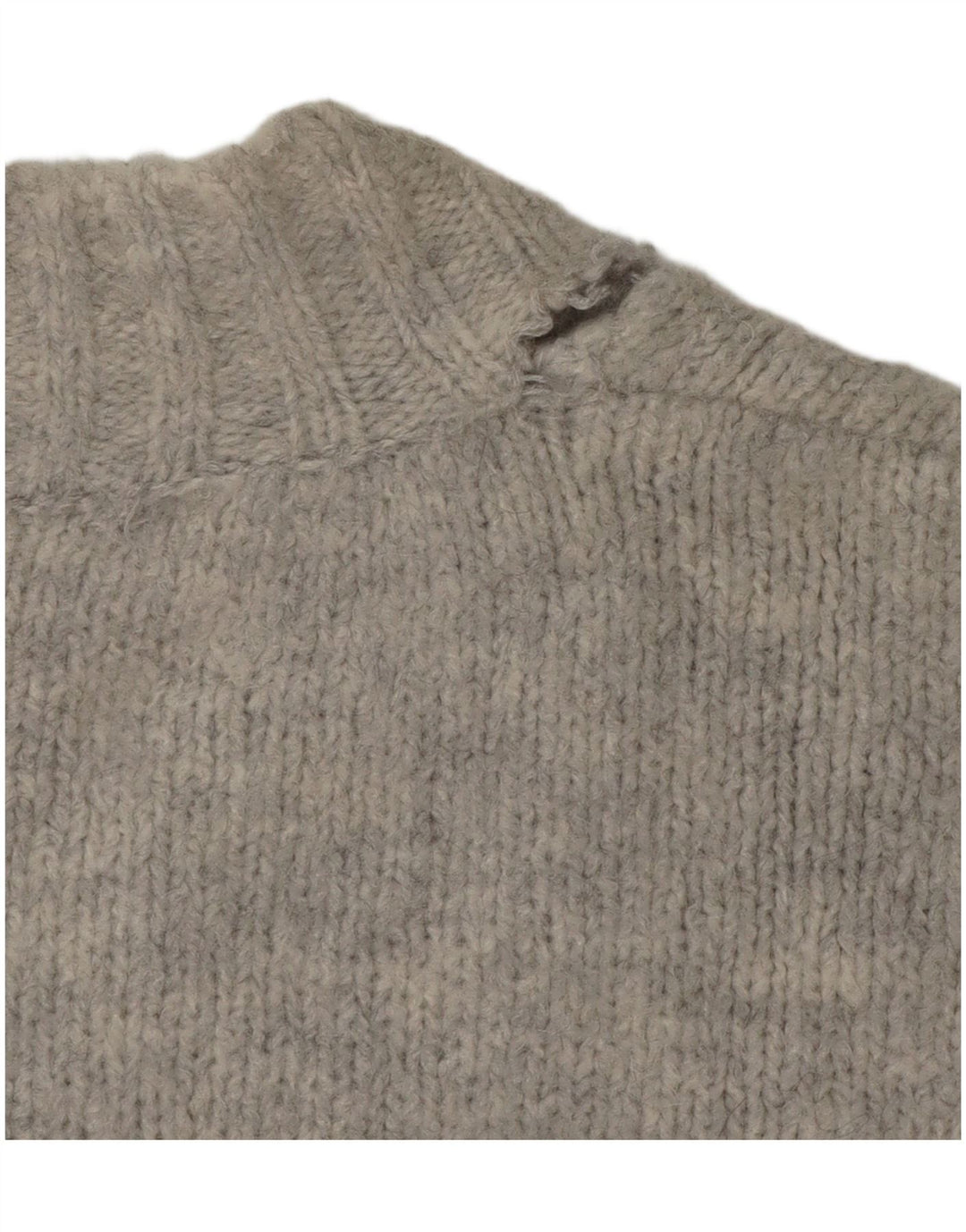Maglione oversize con scollo a V da donna Zara UK 10 piccolo acrilico grigio