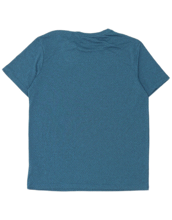 T-shirt da uomo Fila Top in poliestere maculato blu medio