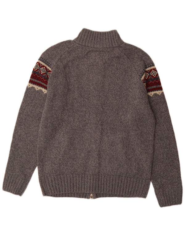 Maglione cardigan da uomo Herod Sport XL grigio Fair Isle acrilico