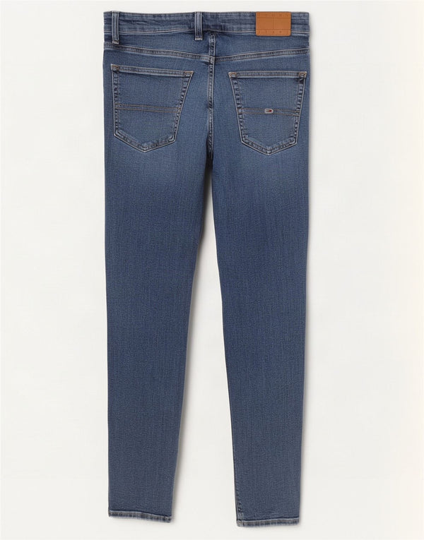 Tommy Hilfiger Uomo Austin Slim Tapered Jeans W33 L34 Cotone Blu