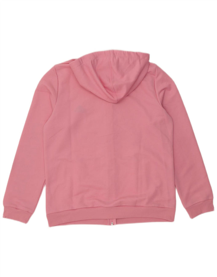 Felpa con cappuccio e zip grafica da donna ADIDAS UK 20/22 XL Poliestere rosa