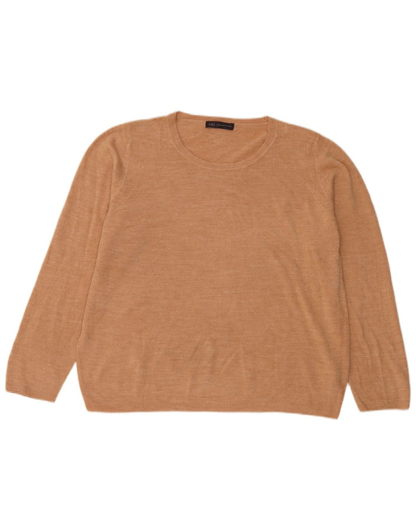 Maglione maglione con scollo a barca da donna Marks & Spencer UK 20 2XL Acrilico beige