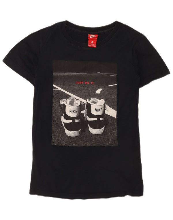 T-shirt grafica da uomo Nike Top XS blu navy in cotone