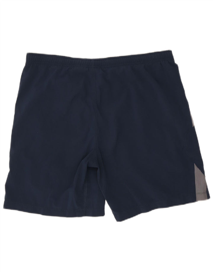 Pantaloncini sportivi Nike da uomo piccoli in poliestere color block blu navy
