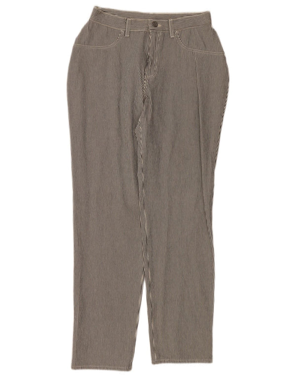 Calvin Klein Jeans Womens Casual Trousers W28 L30 Off White Striped Cotton