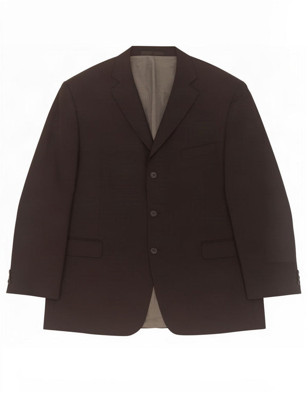 Giacca blazer a 3 bottoni Marks & Spencer da uomo UK 48 2XL poliestere nero
