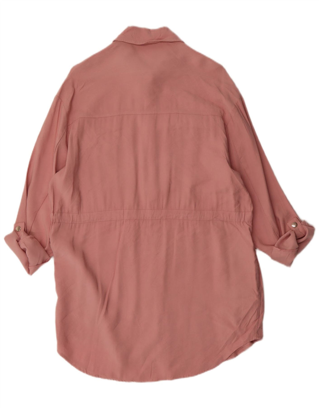 Abito chemisier oversize da donna Zara UK 10 piccolo in viscosa rosa