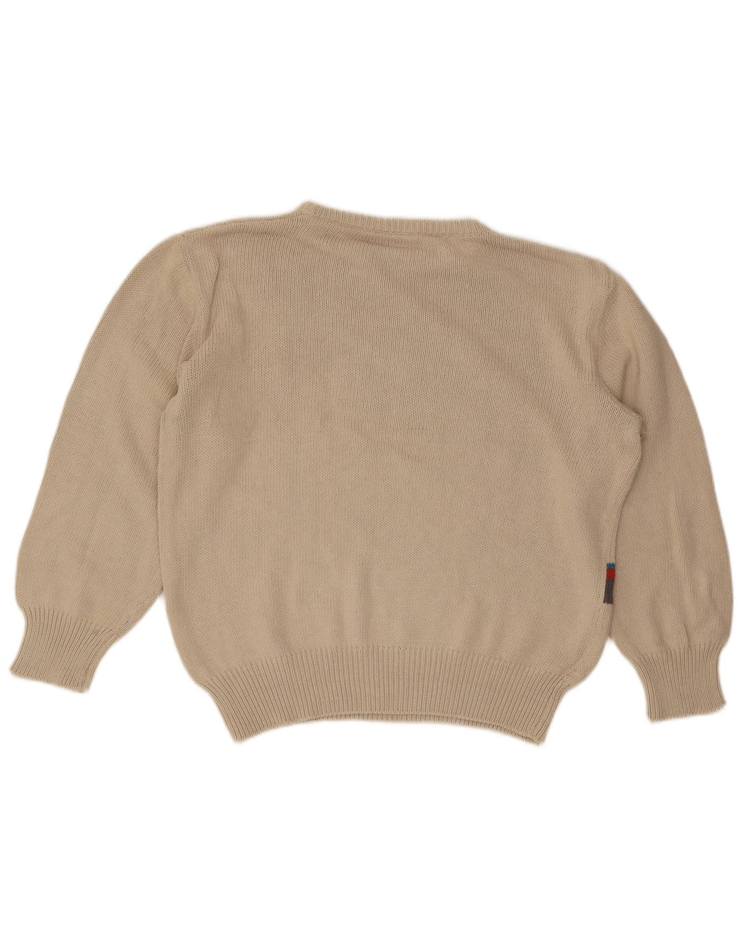 Basile Uomo Maglione Girocollo Maglione Grande Cotone Colorblock Beige