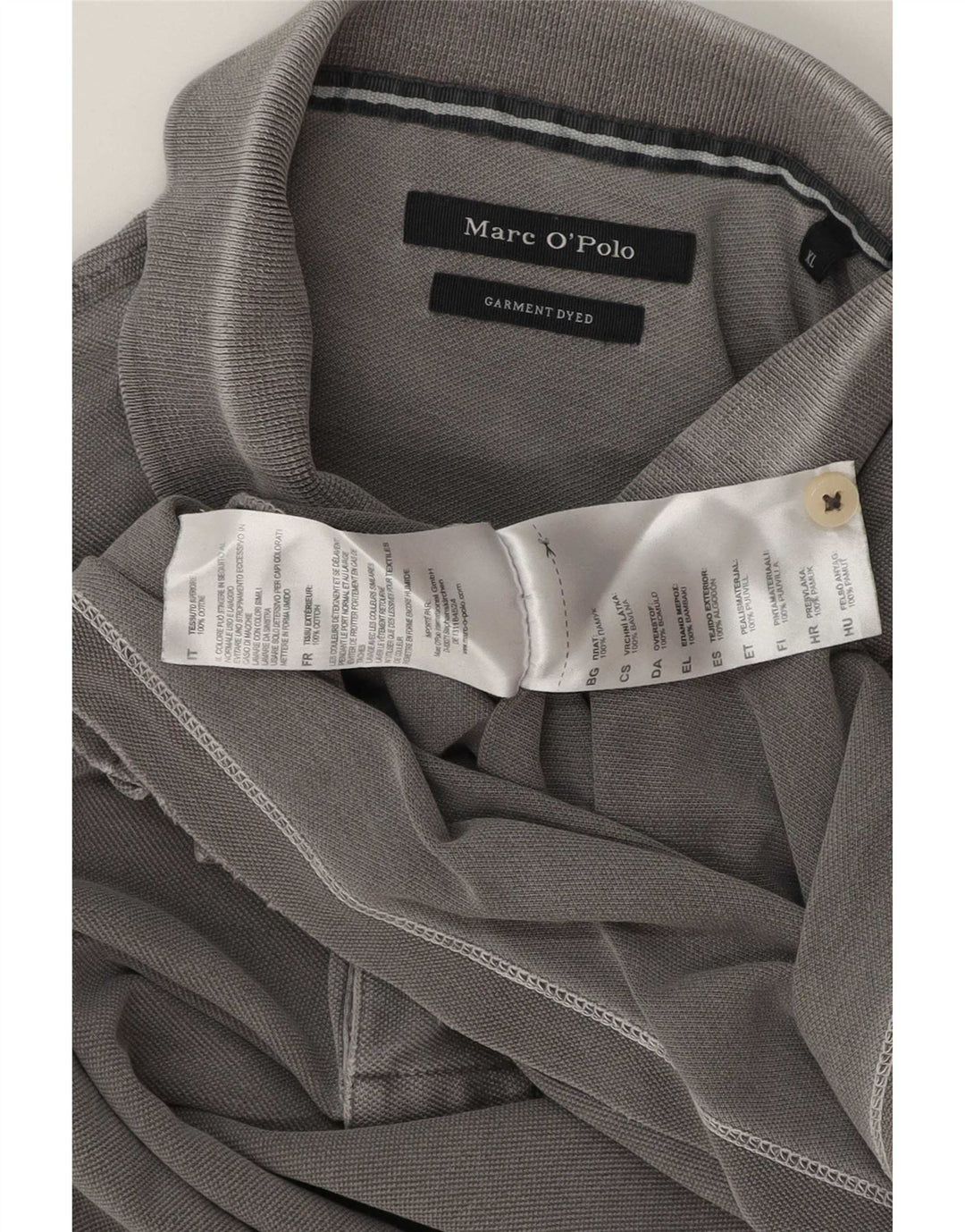 Polo da uomo Marc O'Polo XL in cotone grigio