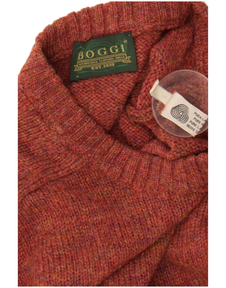 Boggi Maglione girocollo da uomo in lana marrone medio medio