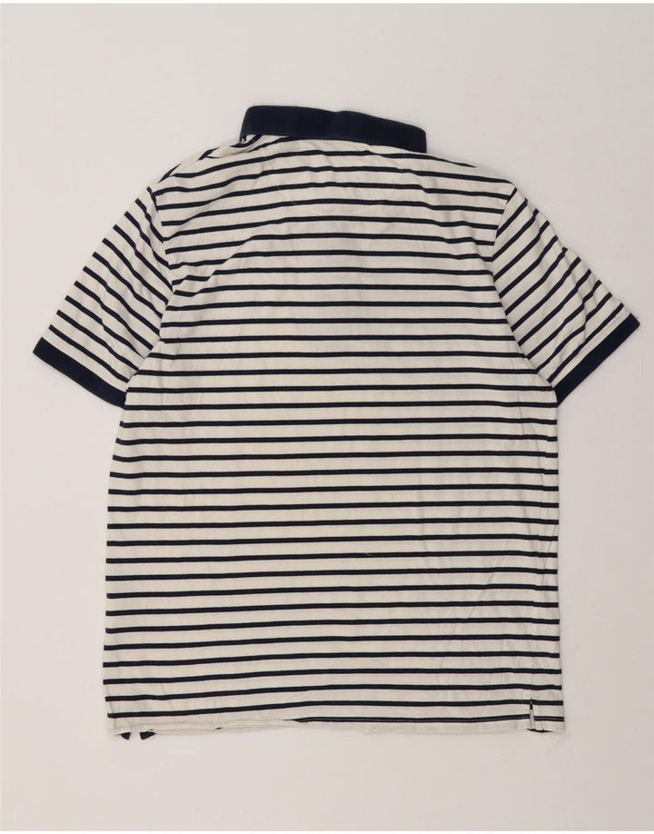 Polo da uomo Lyle & Scott grande in cotone a righe bianche