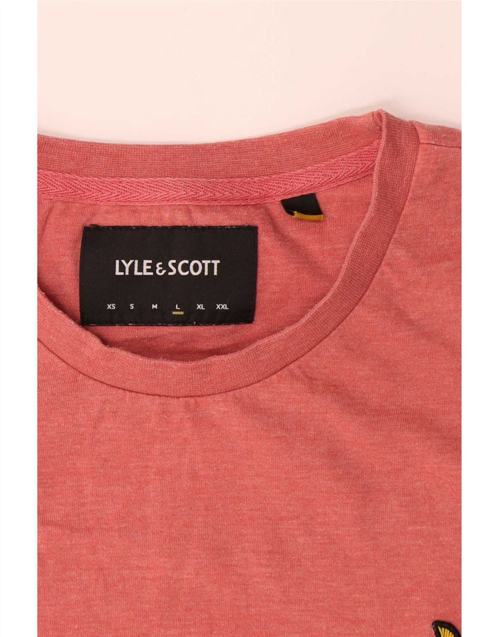Lyle & Scott T-shirt da uomo Top grande rosa in poliestere
