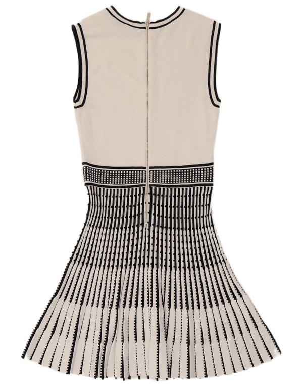 Ted Baker Womens Sleeveless Mermaid Dress Size 2 Small White Striped