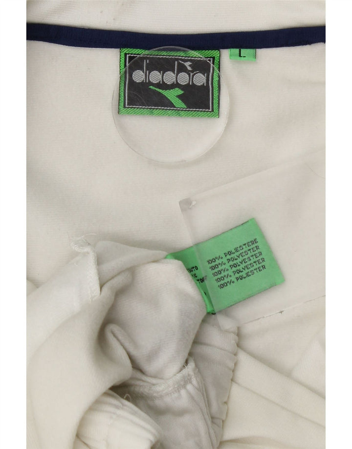 DIADORA Giacca da tuta grafica da uomo Large White Colourblock