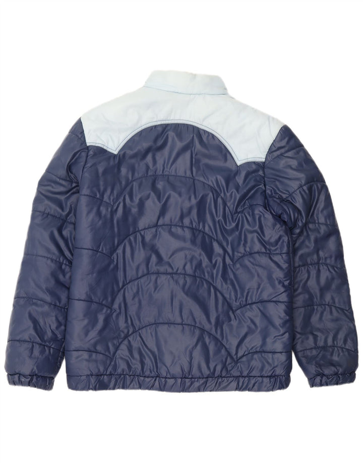 Giacca imbottita vintage da uomo IT 54 2XL Blu Navy in poliammide