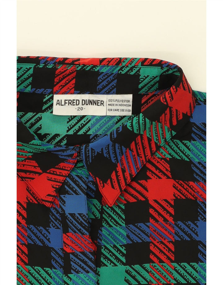 ALFRED DUNNER Womens Pullover Shirt Blouse UK 20 2XL Multicoloured Check Vintage Alfred Dunner and Second-Hand Alfred Dunner from Messina Hembry 